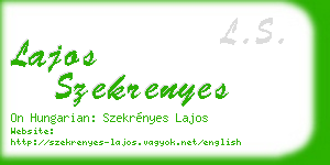 lajos szekrenyes business card
